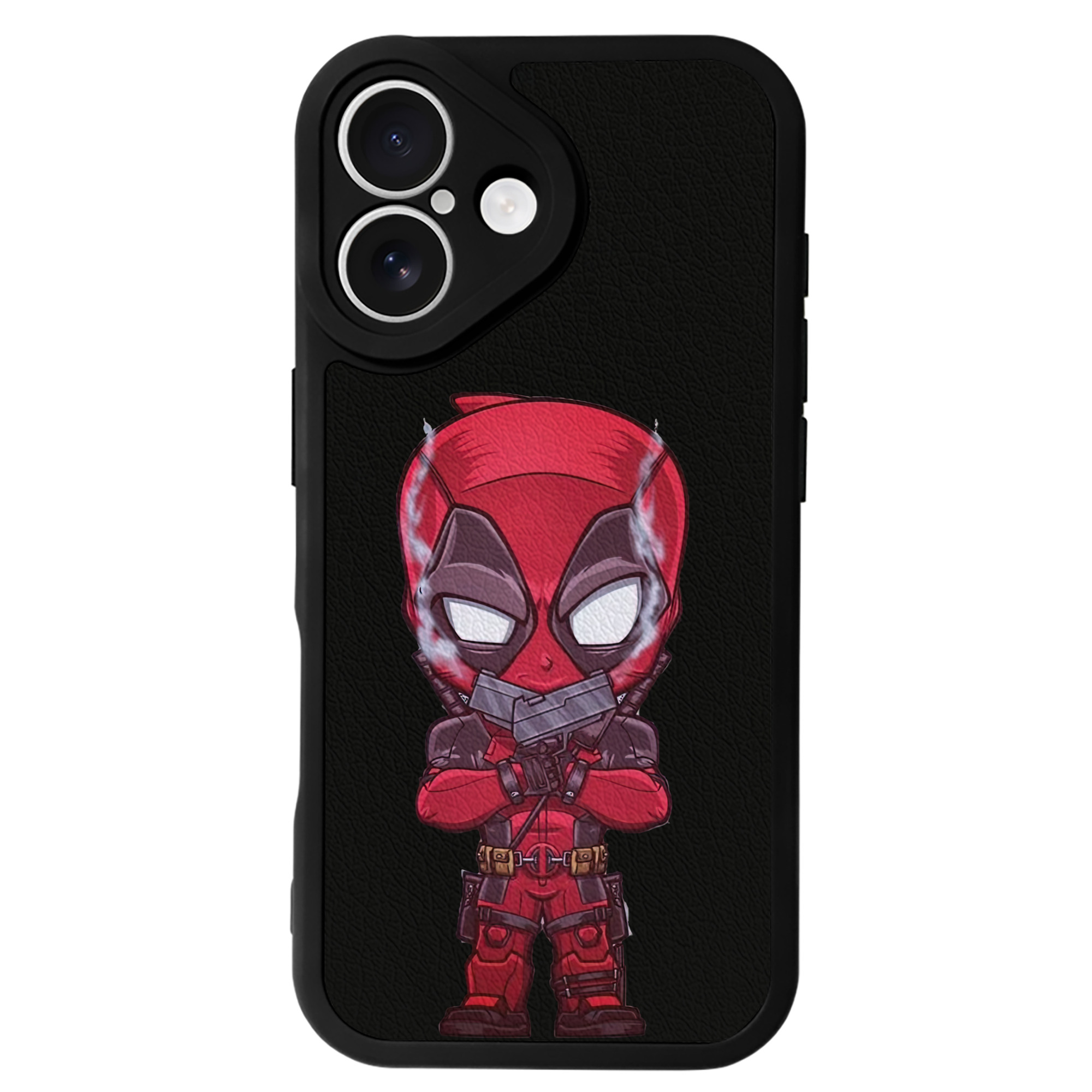 （画像用） Deadpool デッドプール 【iPhone 16シリーズ対応】シリコンスマホケース（レザー調） 材質：シリコン